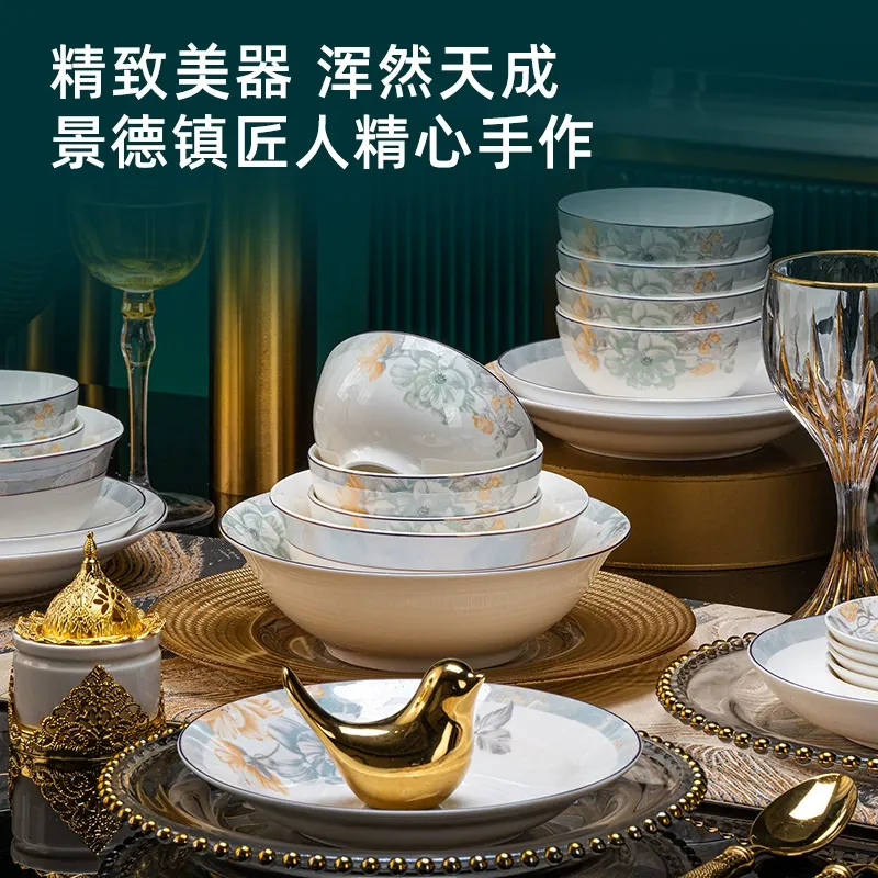 Chinese Style Porcelain Dinnerware Set tableware view 3