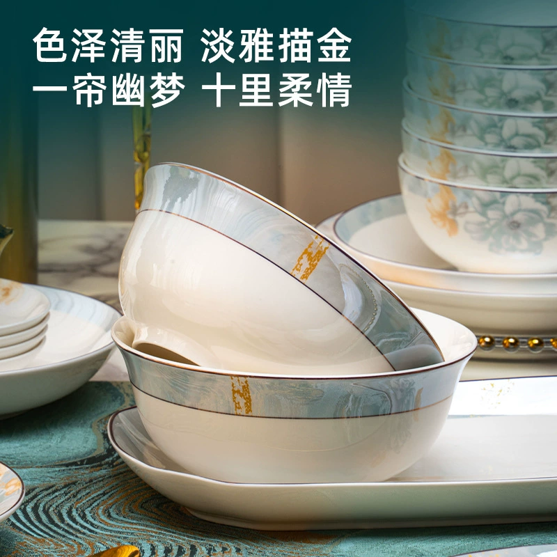 Chinese Style Porcelain Dinnerware Set tableware view 4