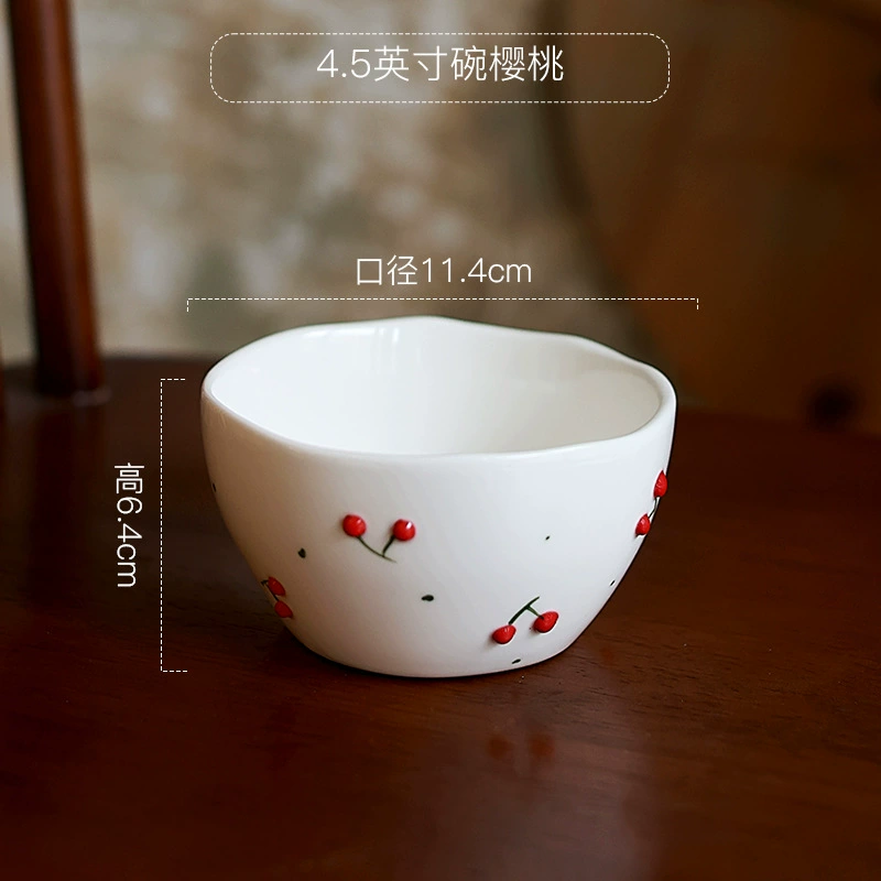Ceramic Coffee Cup and Saucer Set with Fruit Design tableware view 7