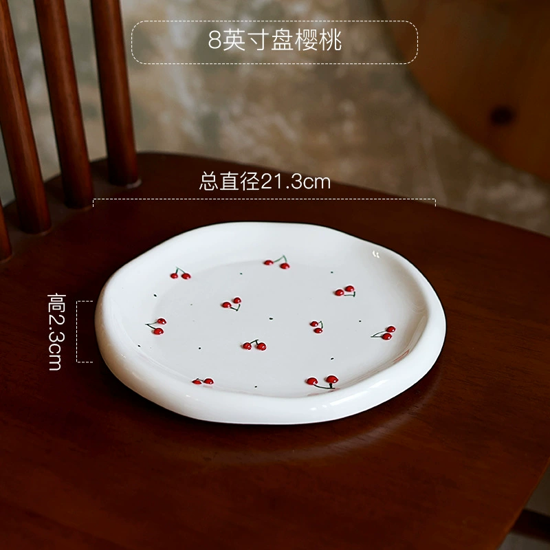 Ceramic Coffee Cup and Saucer Set with Fruit Design tableware view 9