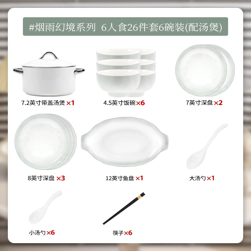 Porcelain Dinnerware Set tableware view 9