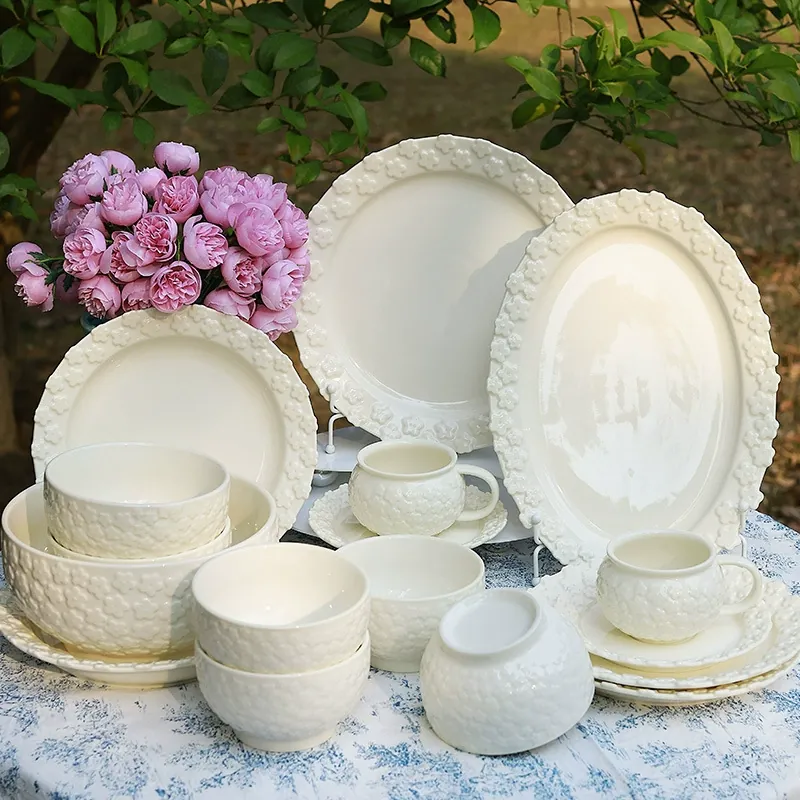 빈티지 디자인 도자기 디너 접시 tableware view 3