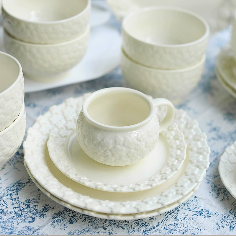 빈티지 디자인 도자기 디너 접시 tableware view 4
