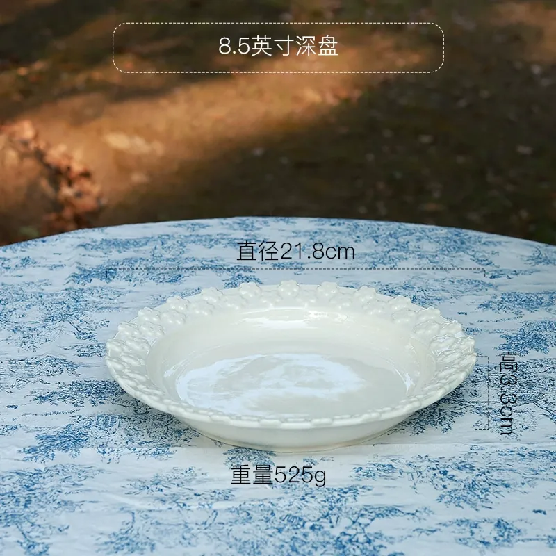 빈티지 디자인 도자기 디너 접시 tableware view 9