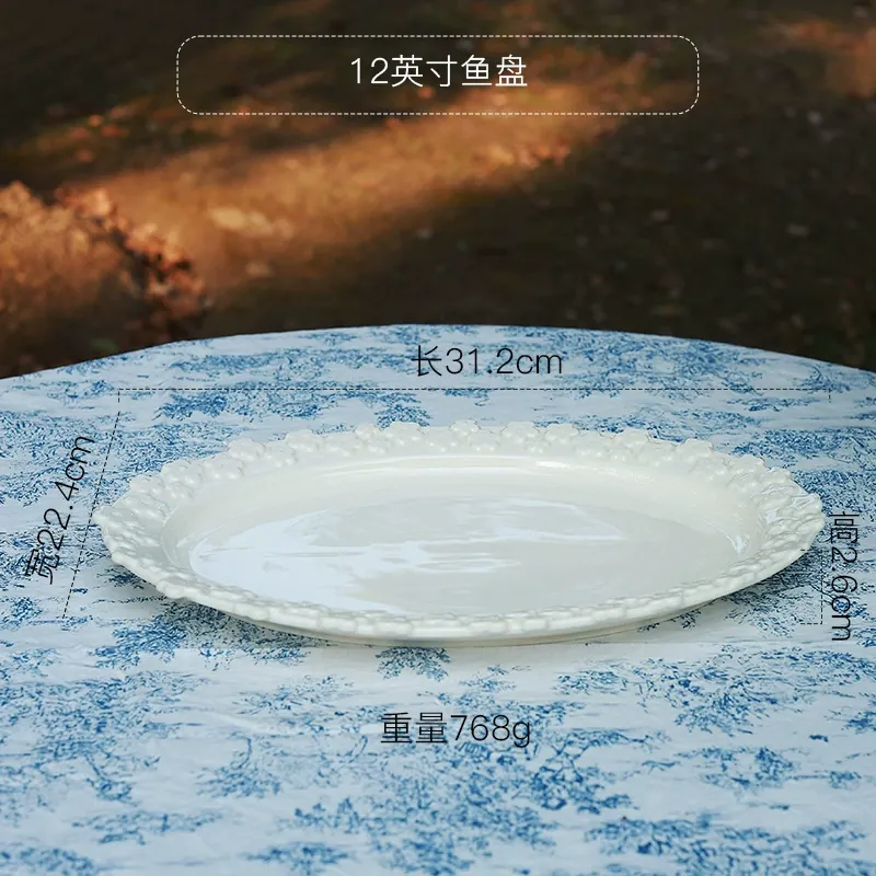 빈티지 디자인 도자기 디너 접시 tableware view 11