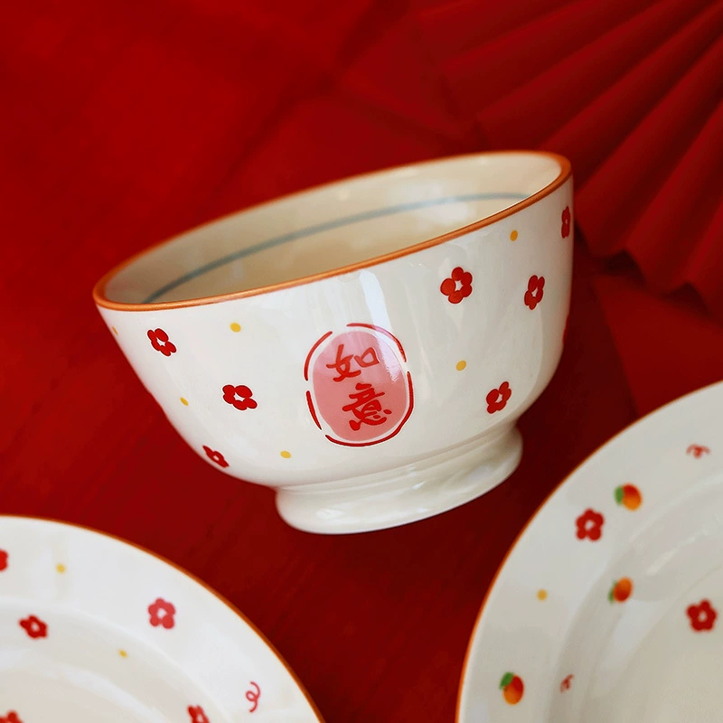 Service de table en porcelaine avec motif auspicieux tableware view 3