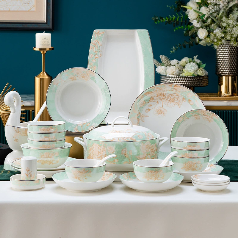 Chinese Style Porcelain Dinnerware Set