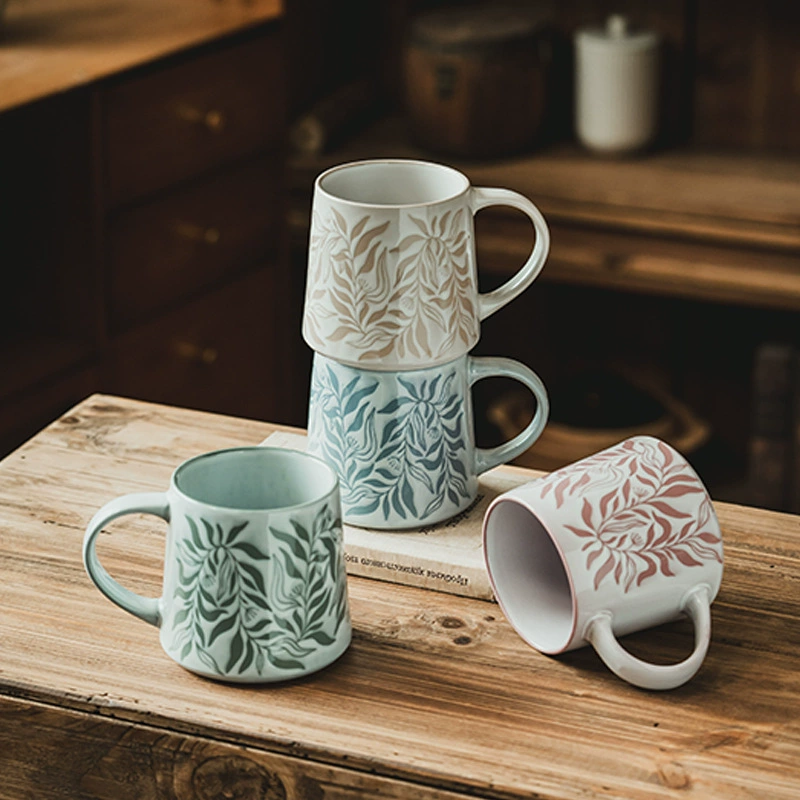 Hand-Painted Orchid Ceramic Mug tableware view 4