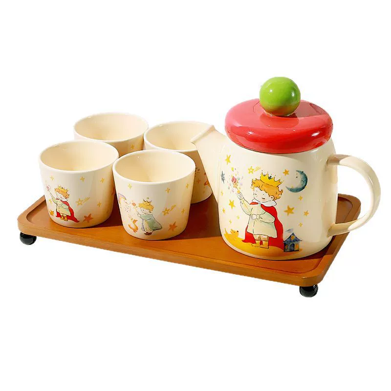 Ceramic Tea Set with Cartoon Design tableware view 5