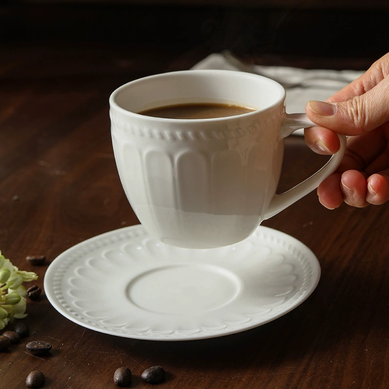 Porcelain Cappuccino Cup and Saucer Set tableware view 4