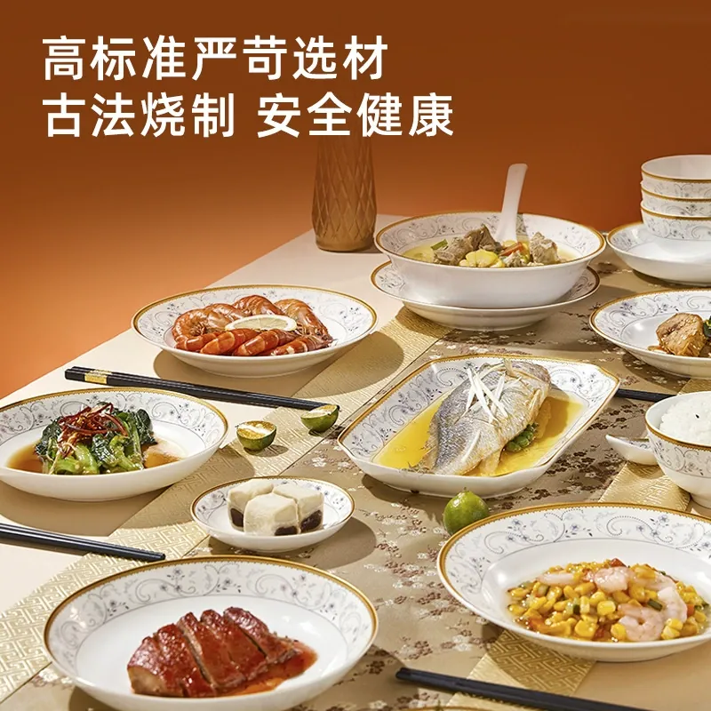 Modern Porcelain Dinnerware Set tableware view 4