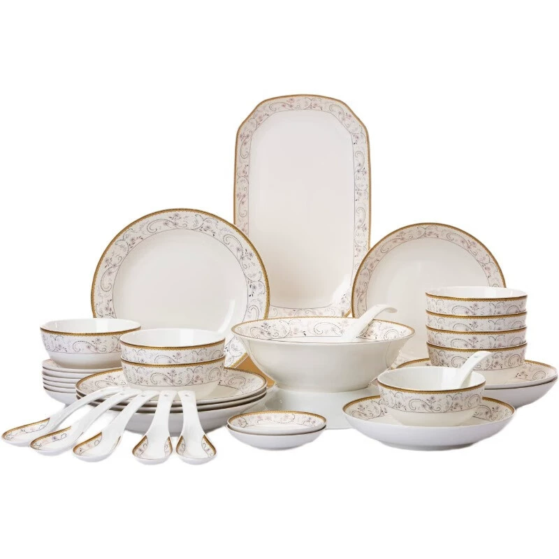Modern Porcelain Dinnerware Set tableware view 5