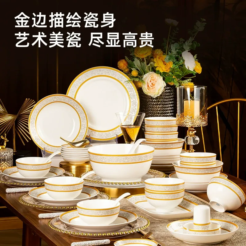 Porcelain Dinnerware Set tableware view 4