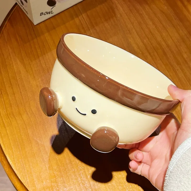 Керамическая миска для лапши с подставкой tableware view 3