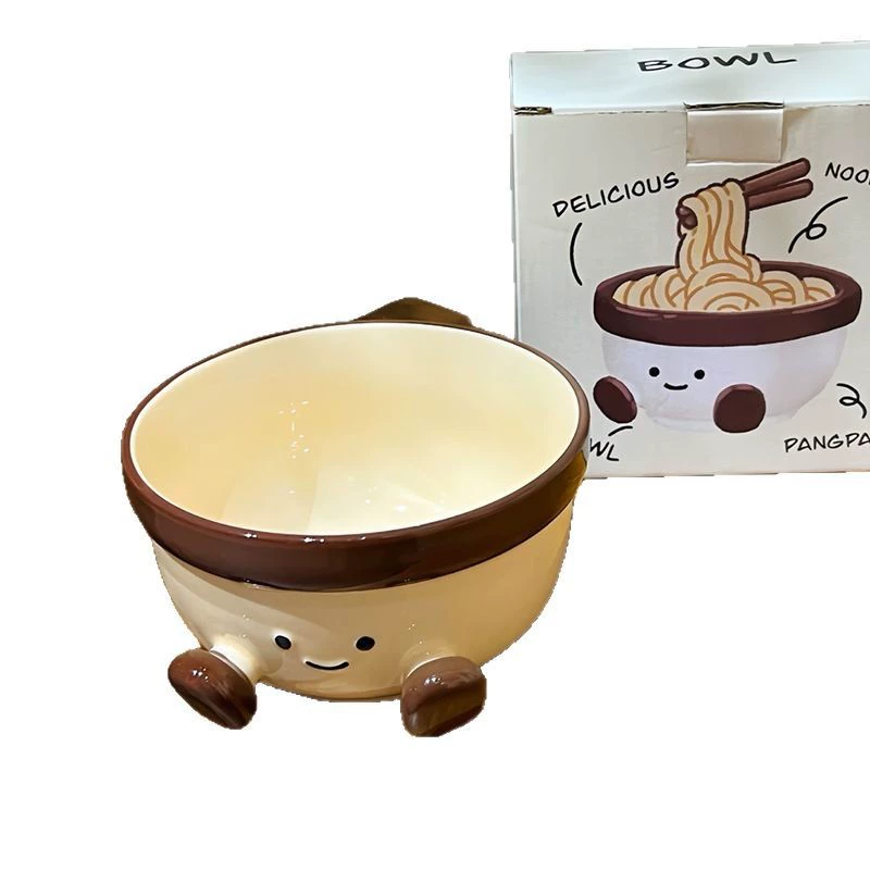 Керамическая миска для лапши с подставкой tableware view 5