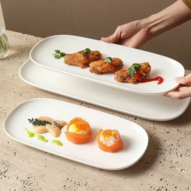 Porcelain Rectangular Chicken Wing Plate