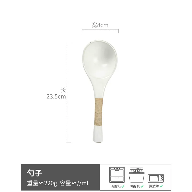 Vintage Ceramic Soup Spoon tableware view 9