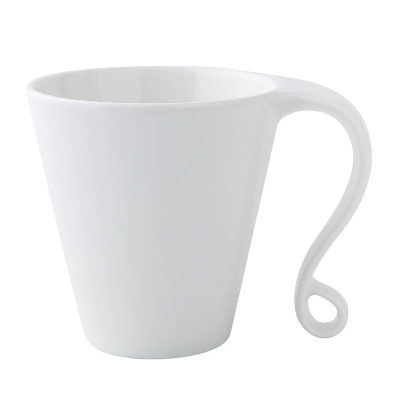 Porcelain Coffee Mug with Curved Handle tableware view 5