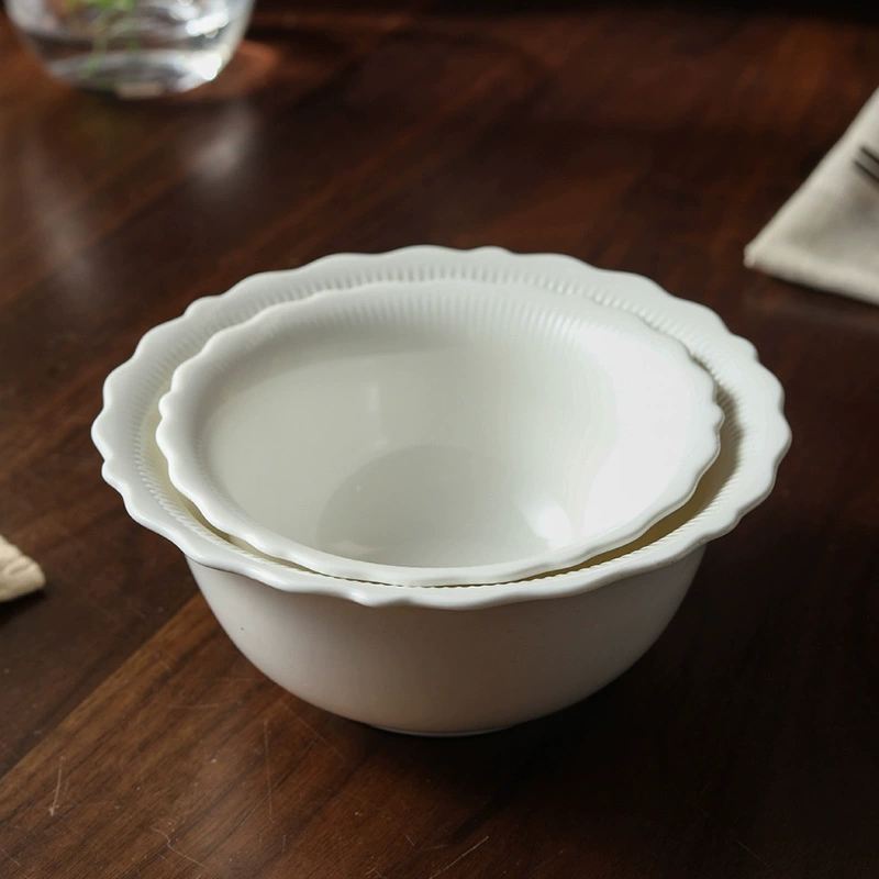 도자기 과일 볼 꽃 릴리프 장식 tableware view 3