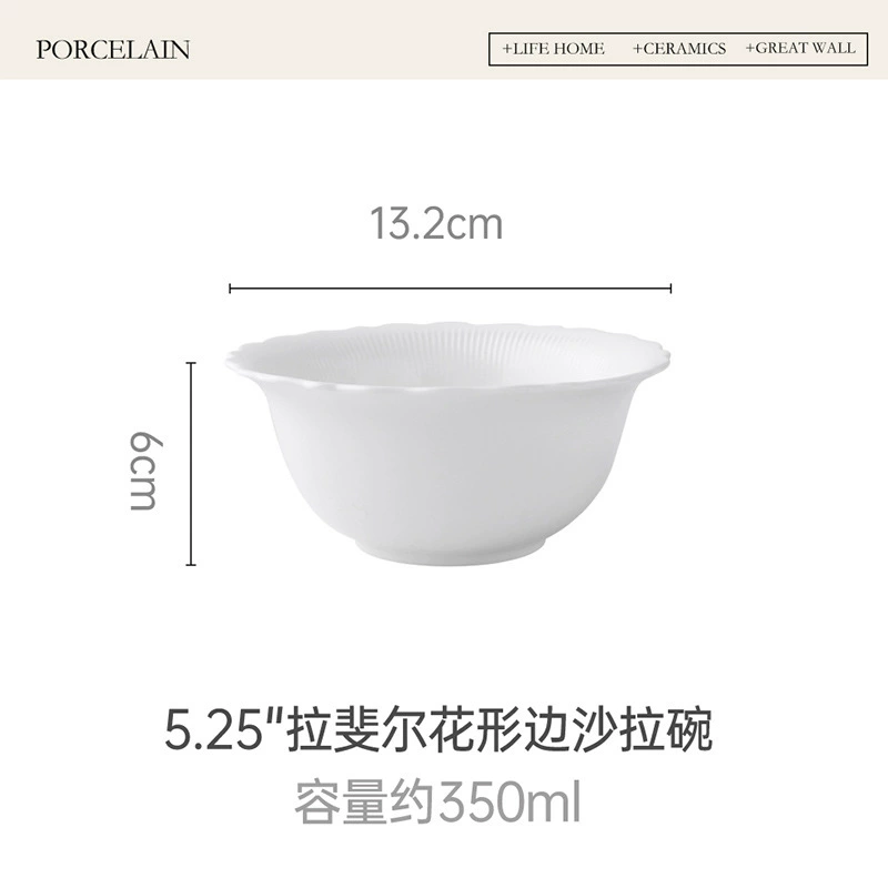 도자기 과일 볼 꽃 릴리프 장식 tableware view 6