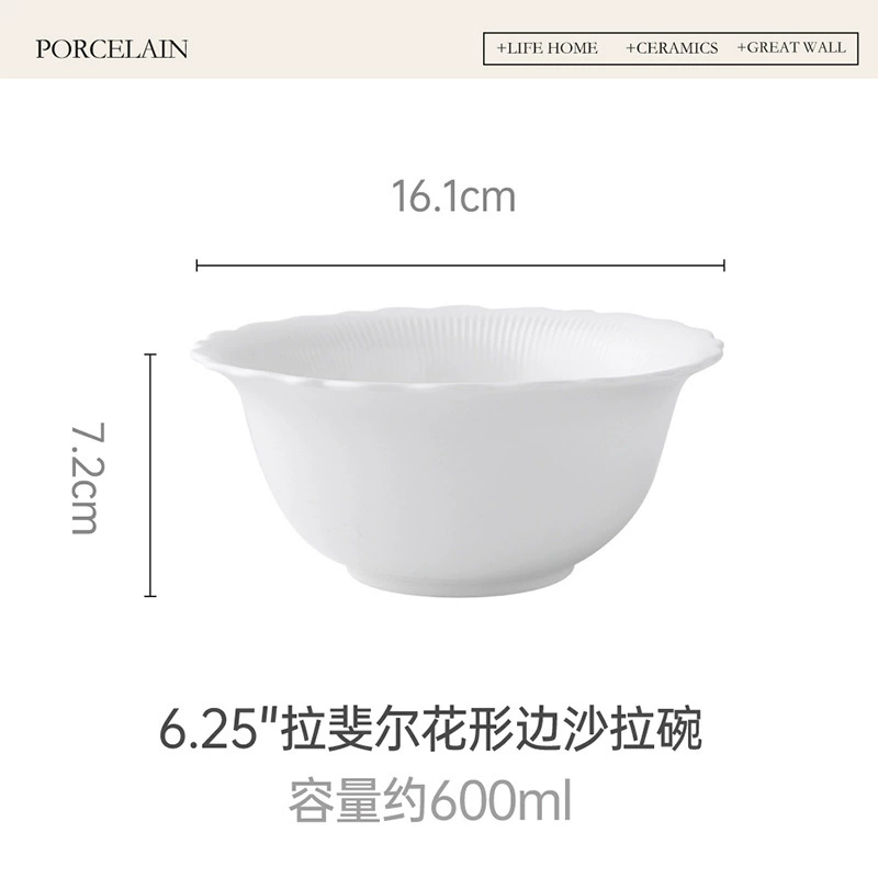 도자기 과일 볼 꽃 릴리프 장식 tableware view 7
