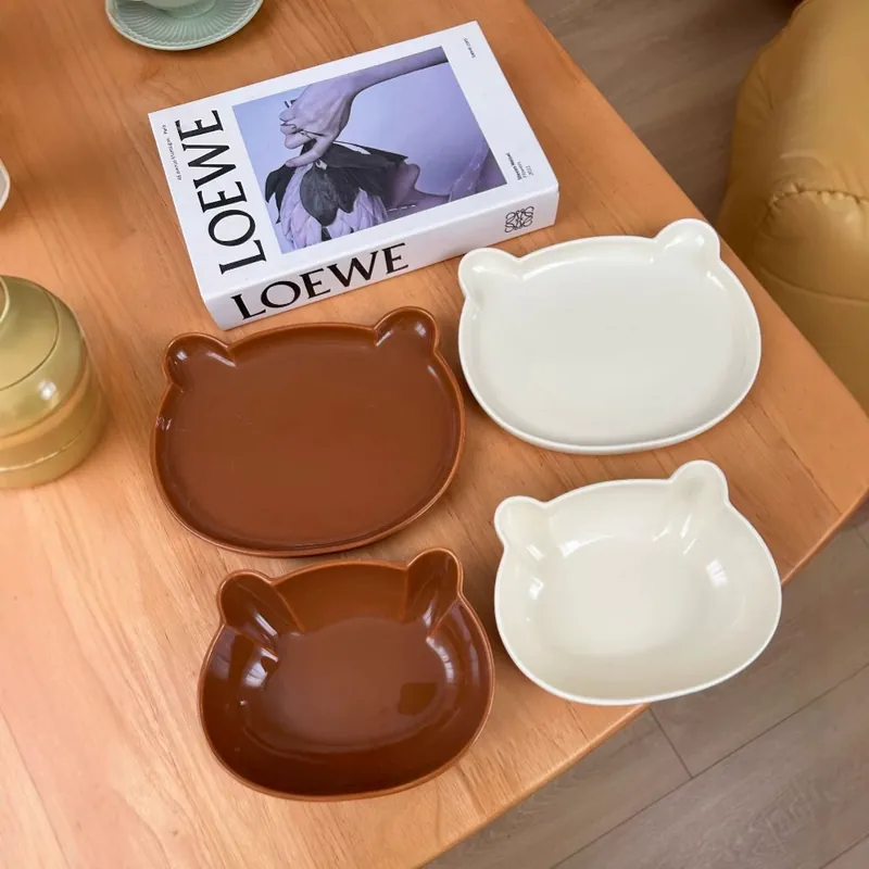 Cute Bear Ceramic Bowl and Plate Set