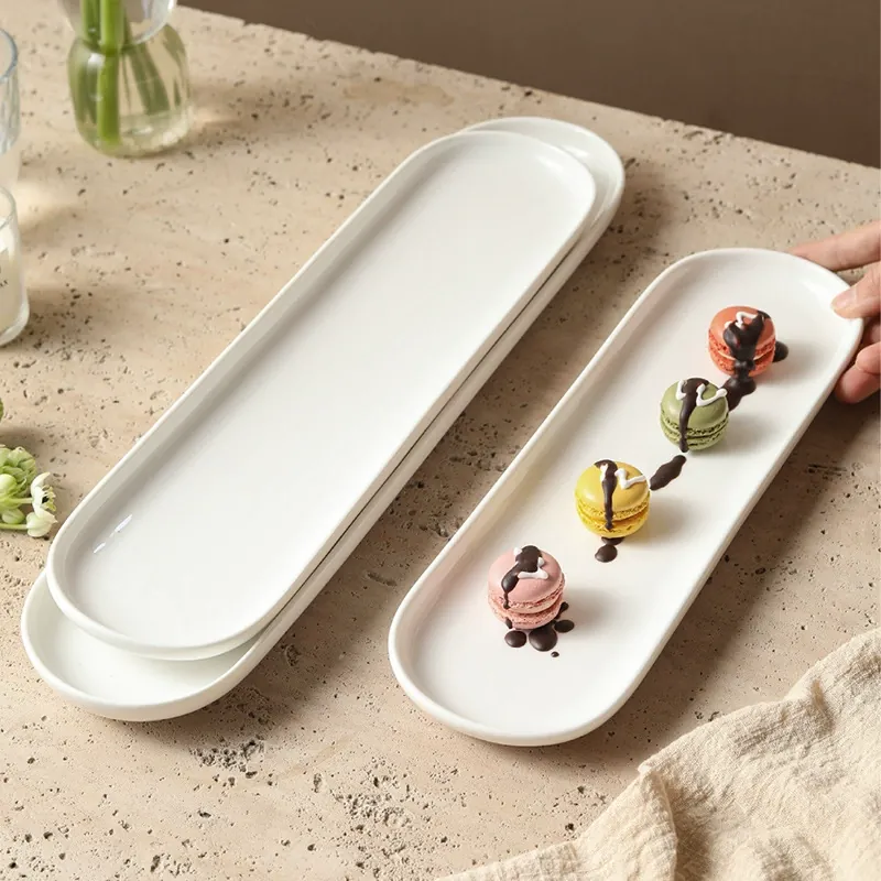 Porcelain Rectangular Dessert Plate