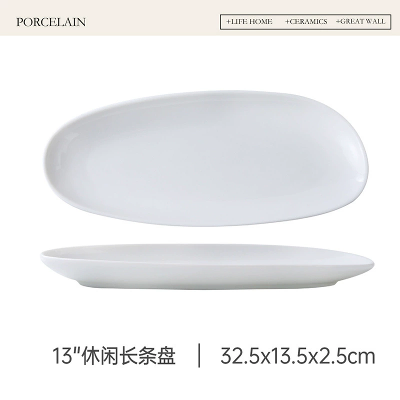 Porcelain Rectangular Sushi Plate tableware view 8