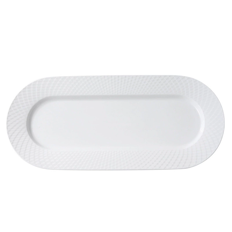 Assiette à apéritif ovale en porcelaine tableware view 5
