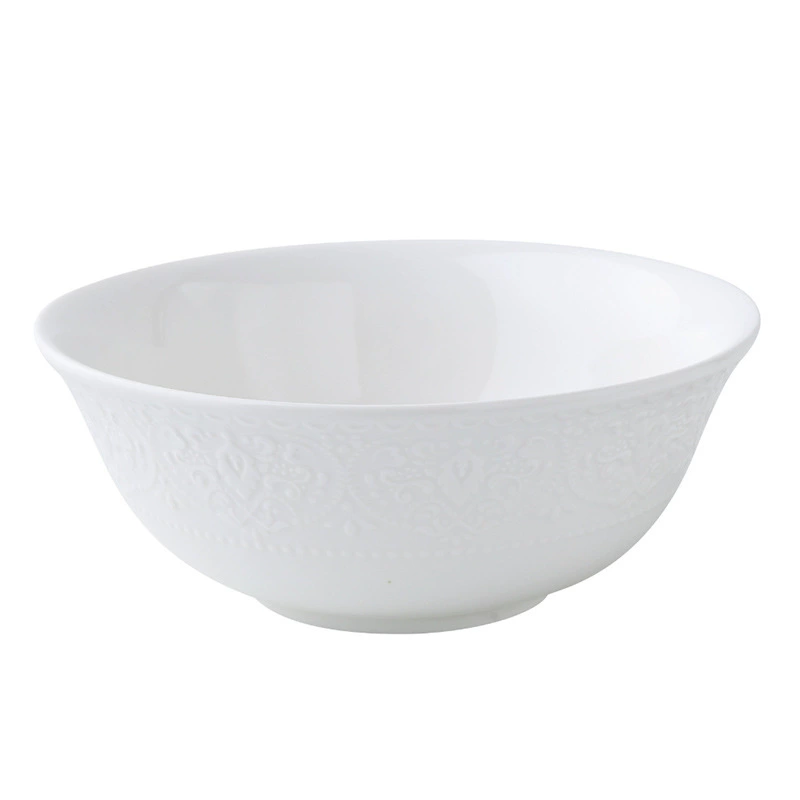 Porcelain Soup Bowl with Relief tableware view 5