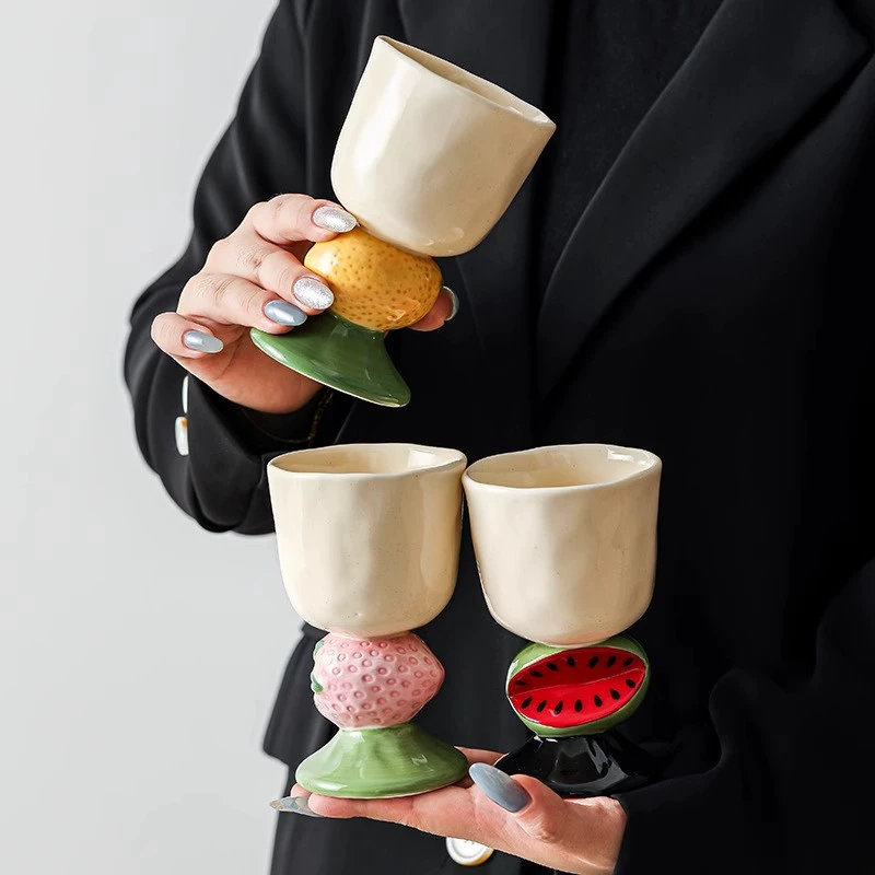 Ceramic Mug with Fruit Design