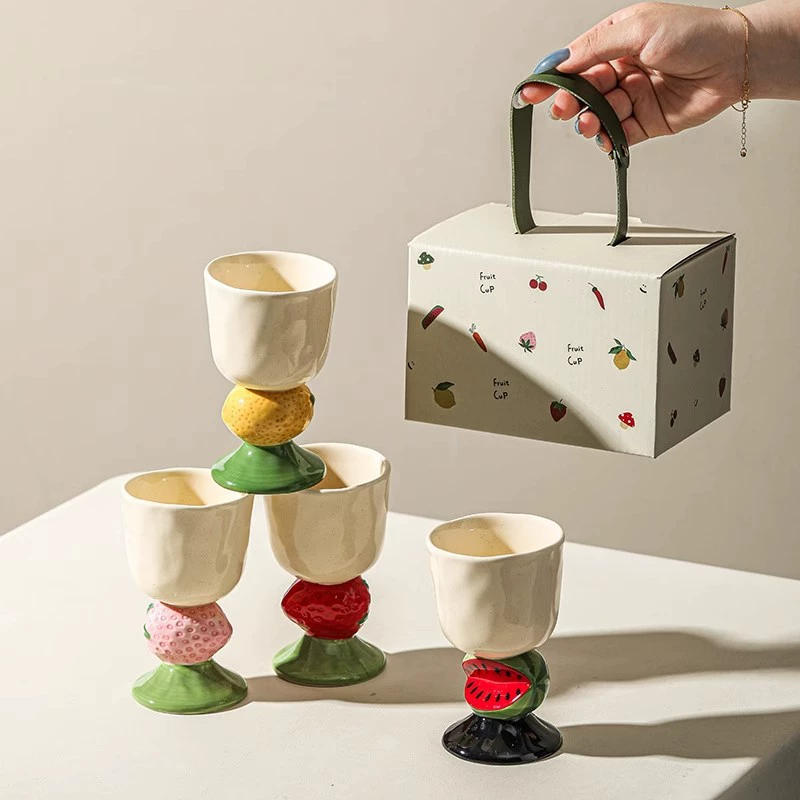 Ceramic Mug with Fruit Design tableware view 2