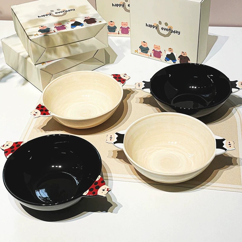 Bol de cerámica con diseño de frutas tableware view 2