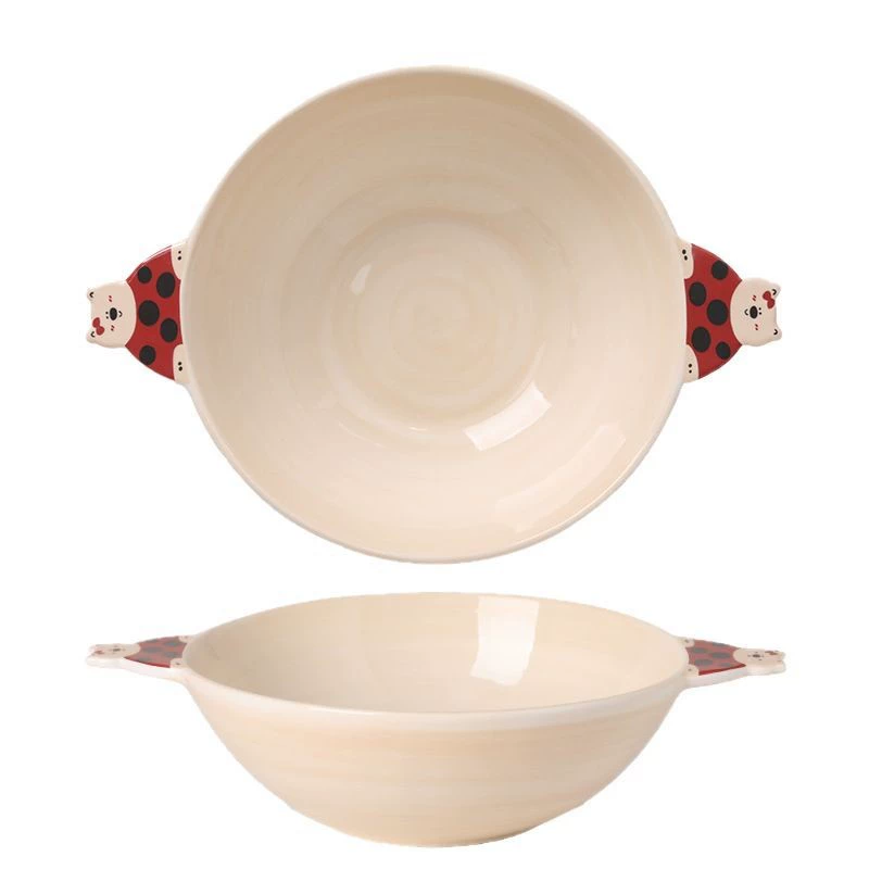 Bol de cerámica con diseño de frutas tableware view 5