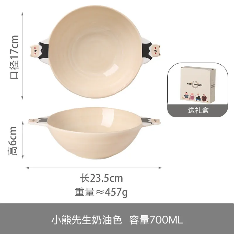 Bol de cerámica con diseño de frutas tableware view 7