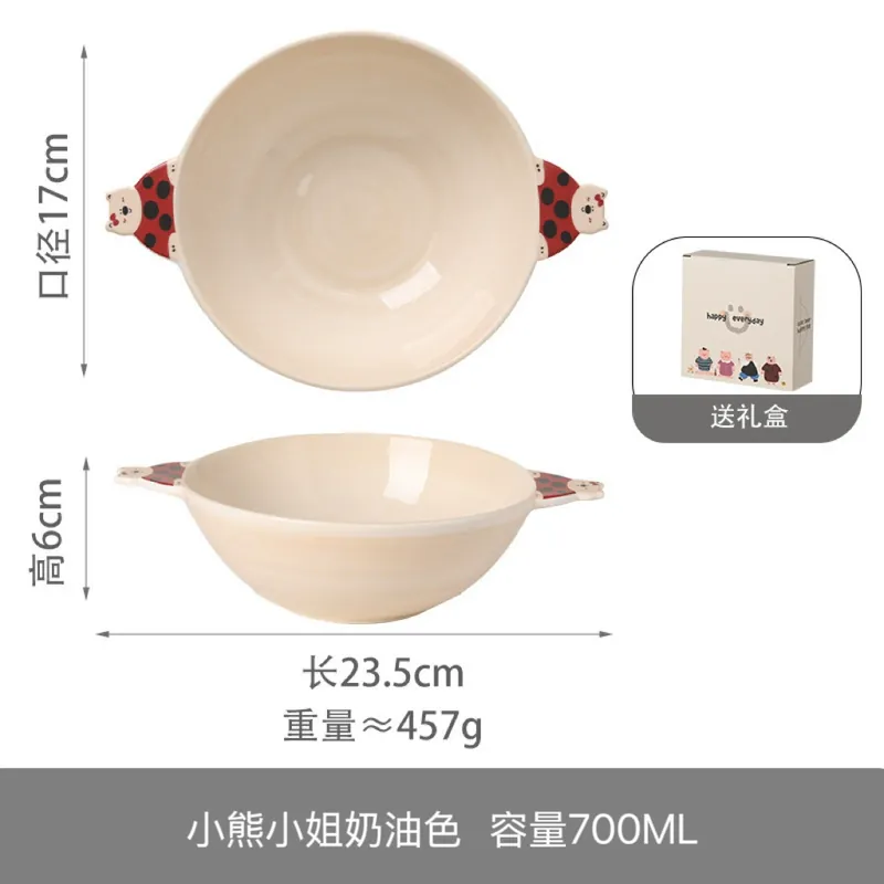 Bol de cerámica con diseño de frutas tableware view 9