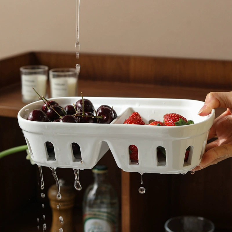 Porcelain Fruit Basket with Drainage tableware view 2