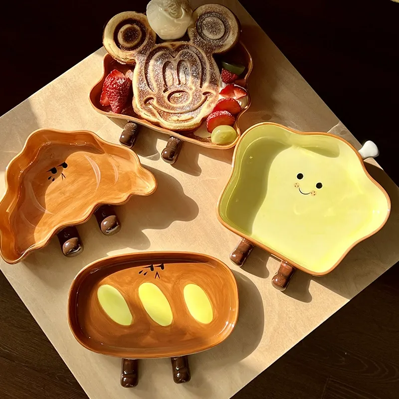 빵 디자인 도자기 소스 접시 tableware view 2