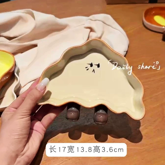 빵 디자인 도자기 소스 접시 tableware view 11
