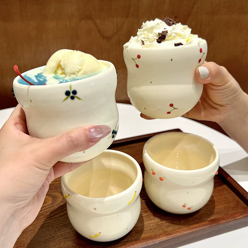 Tasse en céramique avec motif fruits tableware view 3