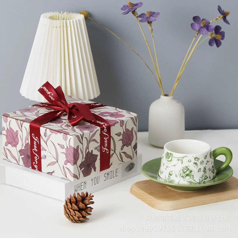 Juego de taza y platillo de porcelana tableware view 3