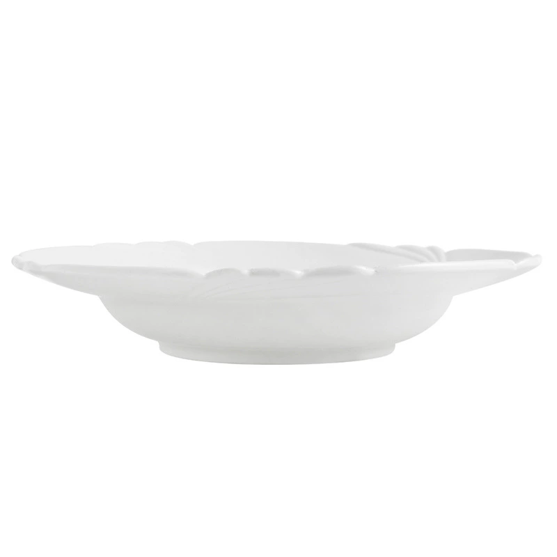 Assiette à pâtes en porcelaine forme pétale tableware view 5