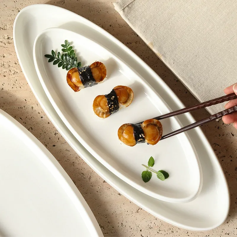 Fuente rectangular de porcelana tableware view 3