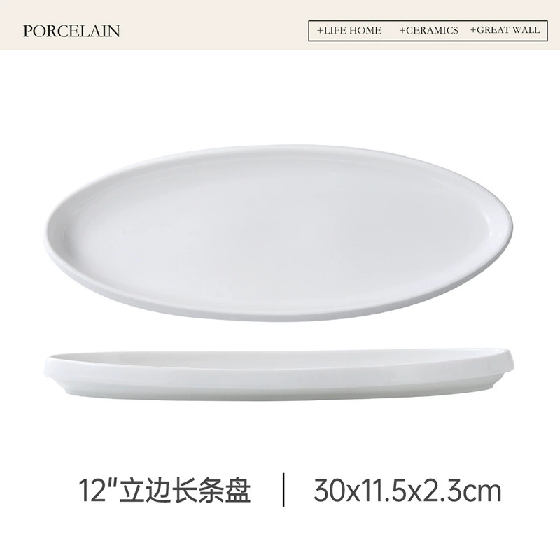 Fuente rectangular de porcelana tableware view 6