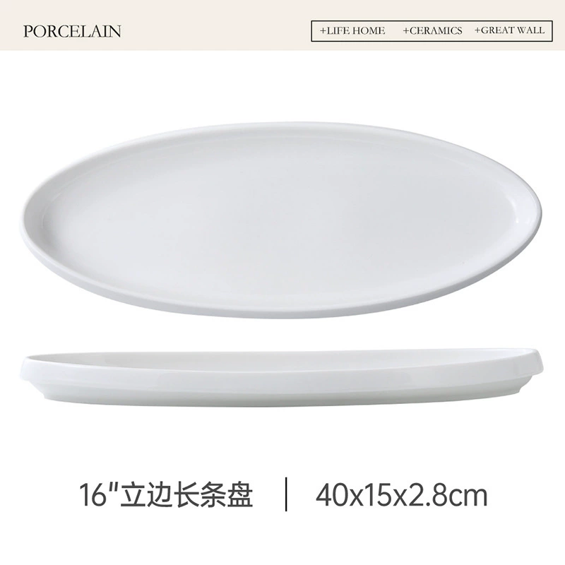 Fuente rectangular de porcelana tableware view 8