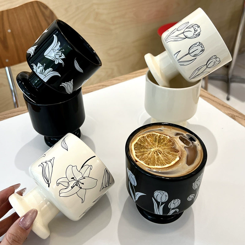 Ceramic Mug with Lily Design