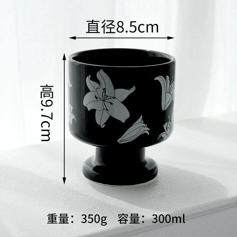 كوب سيراميك بتصميم زنبق tableware view 8