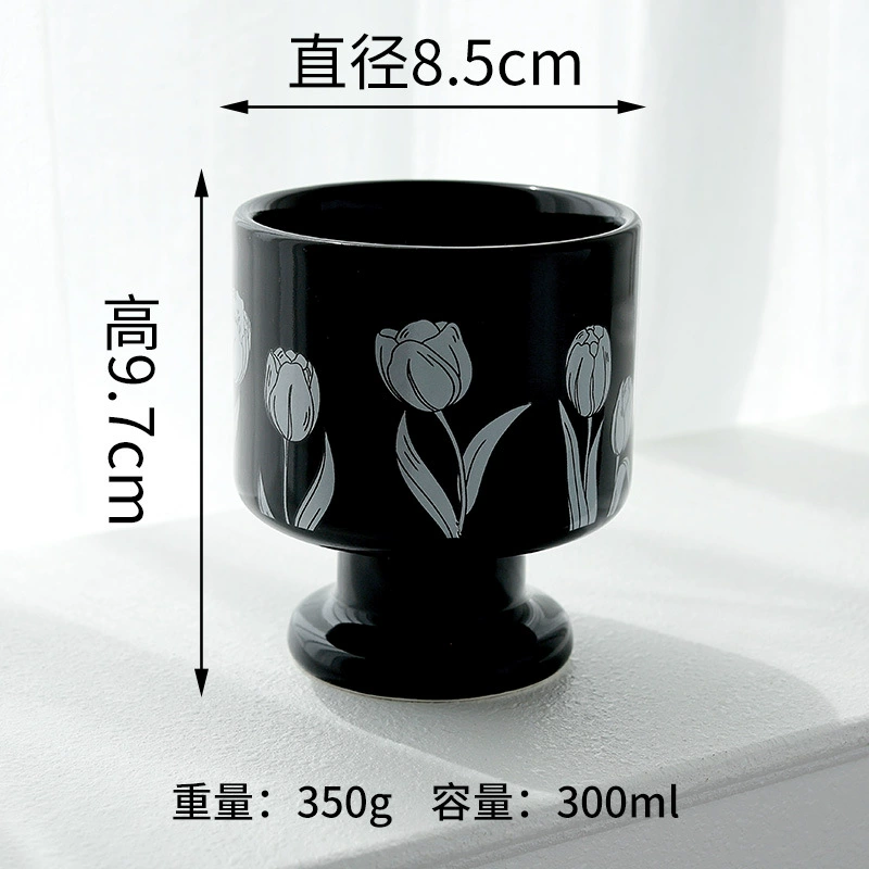 كوب سيراميك بتصميم زنبق tableware view 10