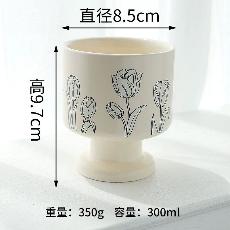 كوب سيراميك بتصميم زنبق tableware view 11