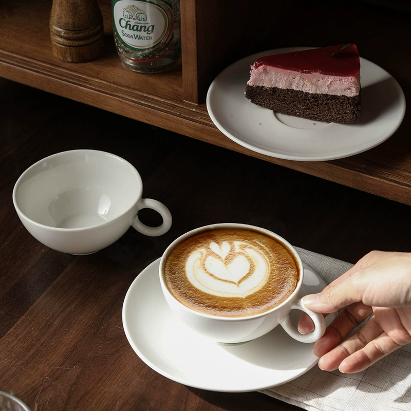 Porcelain Espresso Cup and Saucer Set tableware view 3